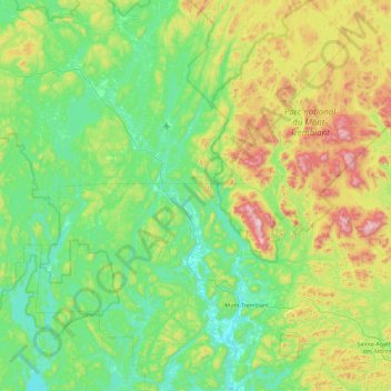 Île Bouchard topographic map, elevation, terrain