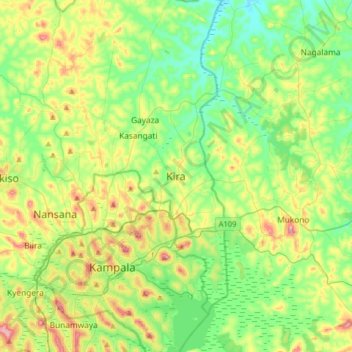 Kira topographic map, elevation, terrain