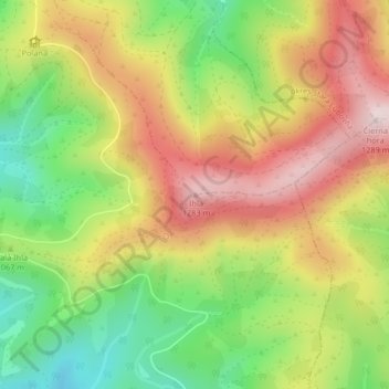 Ihla topographic map, elevation, terrain