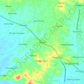 Torjun topographic map, elevation, terrain