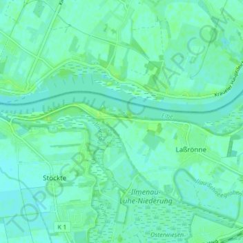 Haue topographic map, elevation, terrain