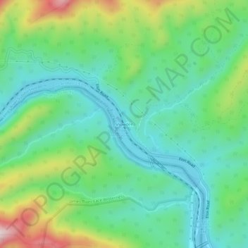 Snowden topographic map, elevation, terrain