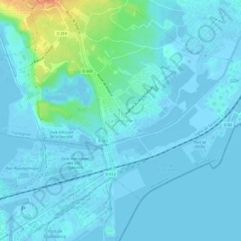 La Peyrade topographic map, elevation, terrain