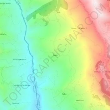 Casali topographic map, elevation, terrain