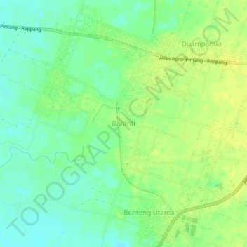 Baranti topographic map, elevation, terrain