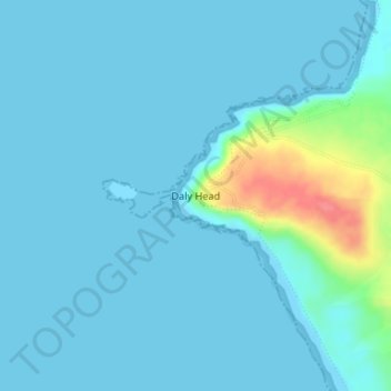 Daly Head topographic map, elevation, terrain