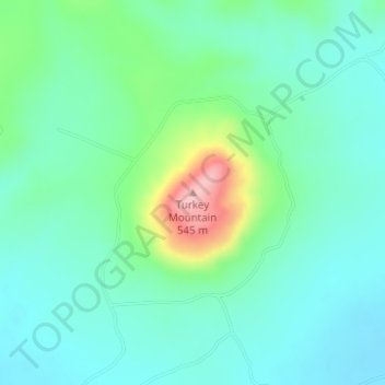 Turkey Mountain topographic map, elevation, terrain
