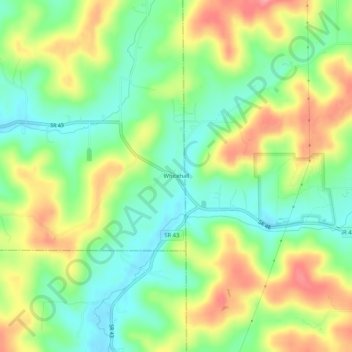 Whitehall topographic map, elevation, terrain