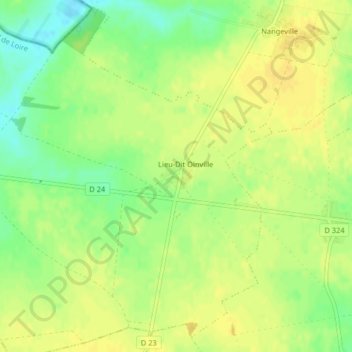 Oinville topographic map, elevation, terrain