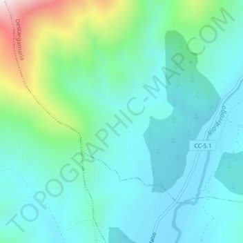 Alvao topographic map, elevation, terrain