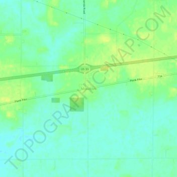 Moulton topographic map, elevation, terrain