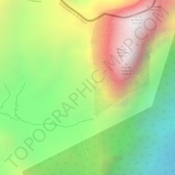 Serra do Imeri topographic map, elevation, terrain