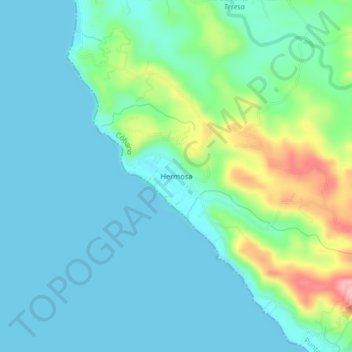 Hermosa topographic map, elevation, terrain