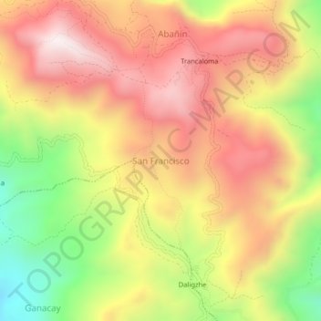 San Francisco topographic map, elevation, terrain