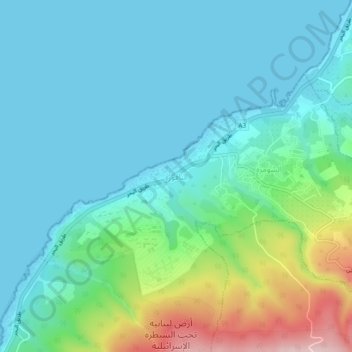 Naqura topographic map, elevation, terrain