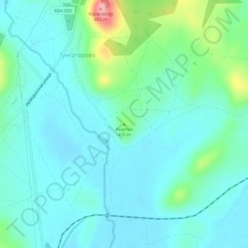 Кыргыз topographic map, elevation, terrain