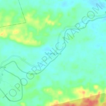 Tubang Jaya topographic map, elevation, terrain