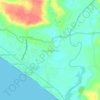 Kanjampuram topographic map, elevation, terrain