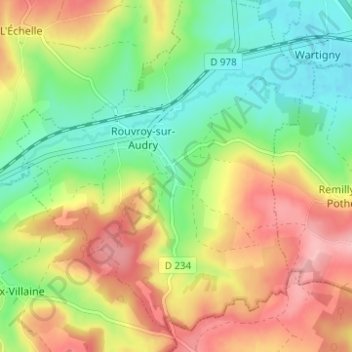 Servion topographic map, elevation, terrain