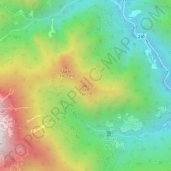 Akle topographic map, elevation, terrain