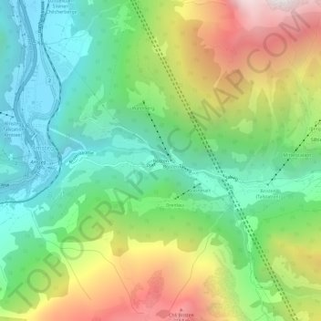 Bristen topographic map, elevation, terrain
