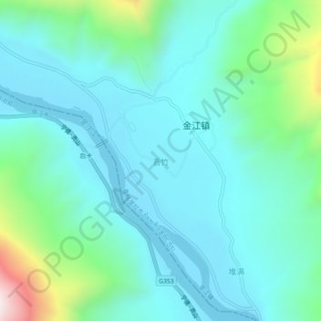 吾竹 topographic map, elevation, terrain