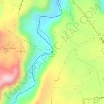 Sinulom Falls topographic map, elevation, terrain