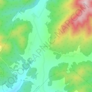 Karamukmolla topographic map, elevation, terrain