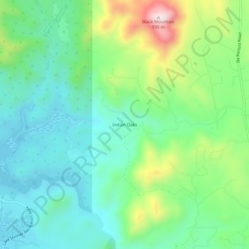 Indian Oaks topographic map, elevation, terrain