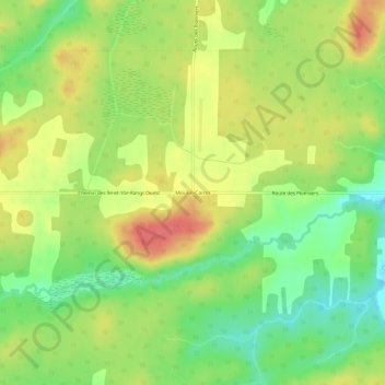 Moulin-Caron topographic map, elevation, terrain