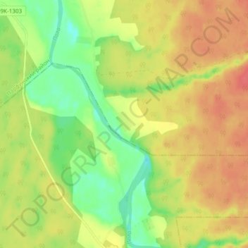 Городок topographic map, elevation, terrain