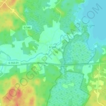 Annerstad topographic map, elevation, terrain