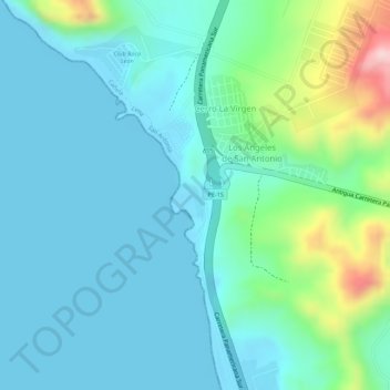 León Dormido topographic map, elevation, terrain