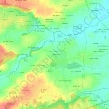 La Commune topographic map, elevation, terrain