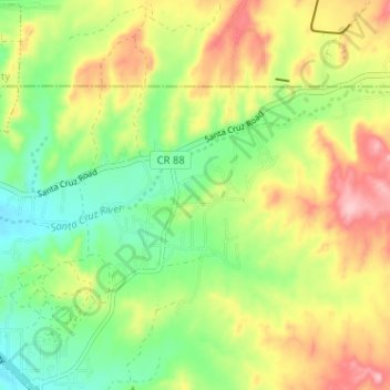 La Puebla topographic map, elevation, terrain