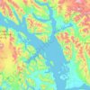 Glacier Bay topographic map, elevation, terrain