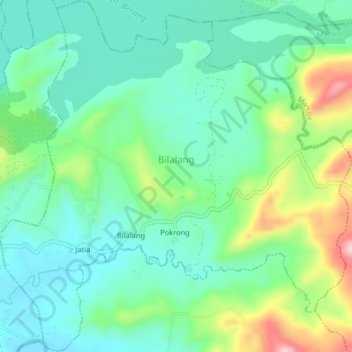 Bilalang topographic map, elevation, terrain