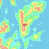 Burnaby Island topographic map, elevation, terrain