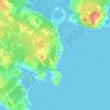 Cow Bay topographic map, elevation, terrain