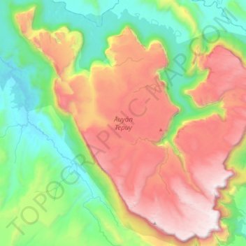 Auyan Tepui topographic map, elevation, terrain