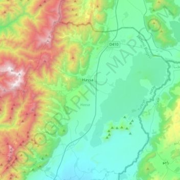 Hassa topographic map, elevation, terrain