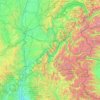 Ródano-Alpes topographic map, elevation, terrain