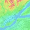 Quebec topographic map, elevation, terrain