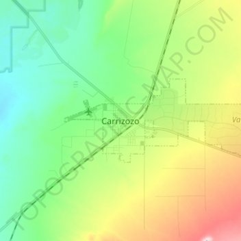 Carrizozo topographic map, elevation, terrain