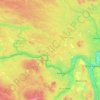 Area A (Salmon River/Lakes) topographic map, elevation, terrain