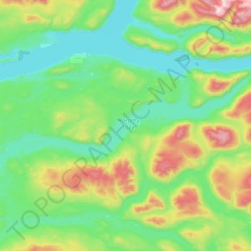 Horsefly Lake topographic map, elevation, terrain