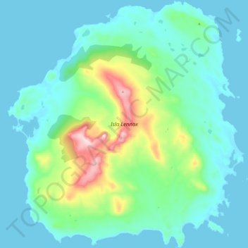 Lennox Island topographic map, elevation, terrain