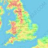 Engeland topographic map, elevation, terrain
