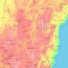 Rio São Francisco topographic map, elevation, terrain