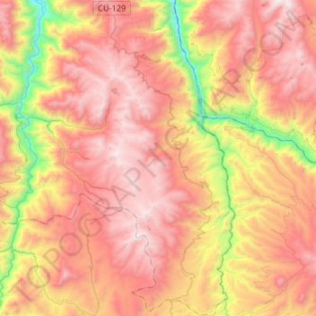Omacha topographic map, elevation, terrain